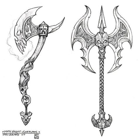 Новости Axe Tattoo Sword Drawing Weapon Concept Art