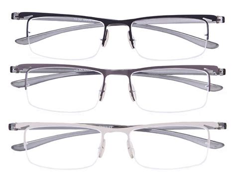 Reading Glasses Half Rim Classic Specs 3 Pack Women Men