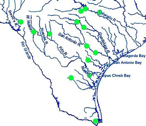 Rivers Map Of Texas