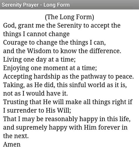Printable Serenity Prayer Long Version Catholic Singlesalo