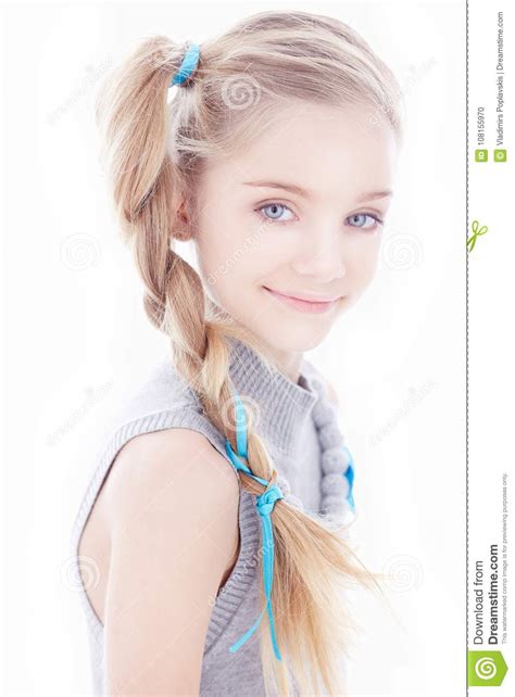 Cute Little Girl With Long Hair Stock Photo Image Of Model