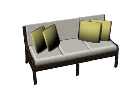 Small Simple Designed Waiting Area Sofa Sitting 3d Model 3dm Format