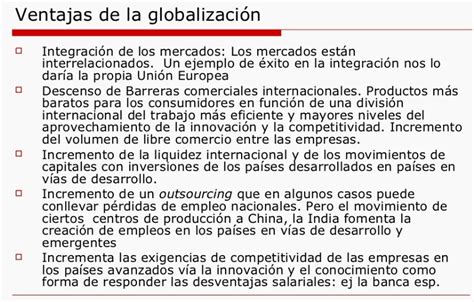 Ventajas Y Desventajas De La Globalizacion Cuadro Comparativo Images