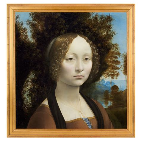 Leonardo painted the portrait in florence between 1474 and 1478. Leonardo da Vinci: Ginevra de' Benci, 10" Print, Framed ...