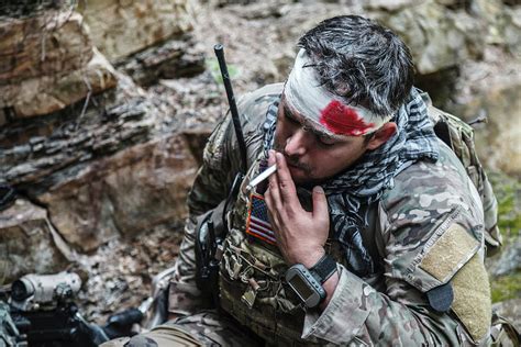 Wounded Army Ranger Machine Gunner Photograph By Oleg Zabielin Fine