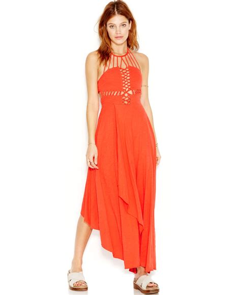 My beautiful stranger barely raised his voice, but it was so deep it carried without effort: Free People Beautiful Stranger Cutout Maxi-Dress in Red - Lyst