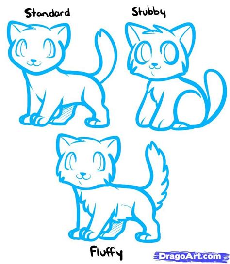 How To Draw Anime Cats Anime Cats Step By Step Drawing Guide By