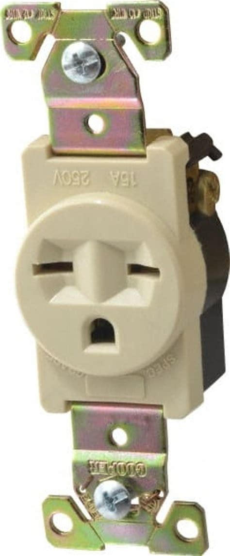 Cooper Wiring Devices 250 Vac 15a Nema 6 15r Industrial Grade Ivory