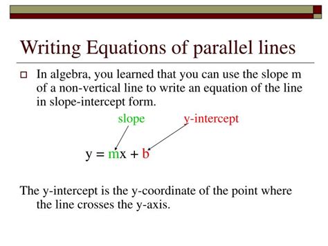 How To Find The Parallel Line Of An Equation How To Use The