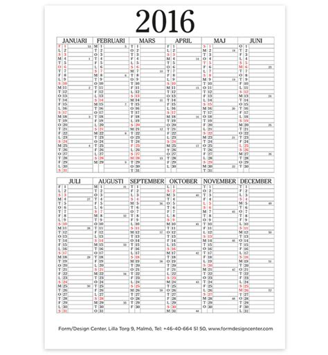 Denna utskrift är endast för privatbruk. almanacka2016_2 - Form/Design Center