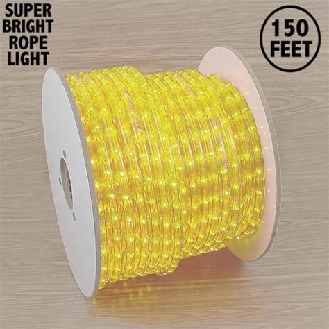 150 Foot Incandescent Rope Light Spool Yellow 12 Diameter 120 Volt