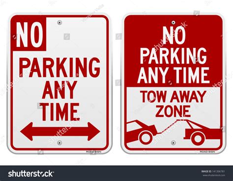 No Parking Sign Stock Vector Illustration 141396781 Shutterstock