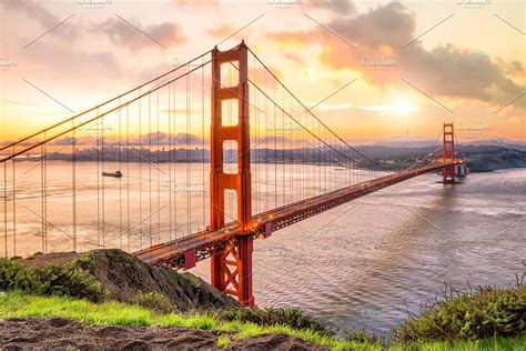 Golden Gate Bridge In San Francisco Stock Photo Containing Bridge And