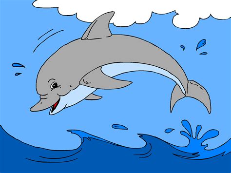 Pobarvanka Za Otroke Delfin