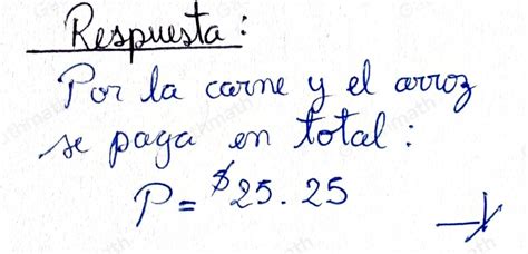 Solved Rogelio Compró 10 Libras De Arroz A 065 Cada Una Algebra