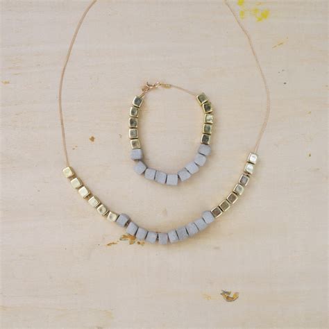 Concrete Necklace Bracelet Concrete Jewelry Minimal