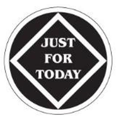 Na Just For Today Vinyl Sticker 3 Round Doing It Sober