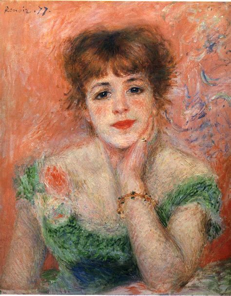 Jeanne Samary In A Low Necked Dress 1877 Pierre Auguste Renoir