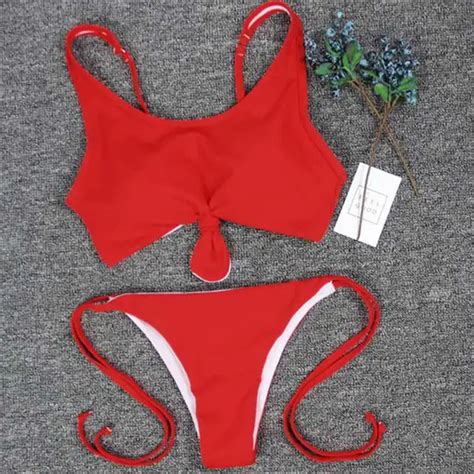 2018 Sexy Women Brazilian Bikini Swimwear Push Up Brazil Thong Bikini Triangle Swimsuit Set Two
