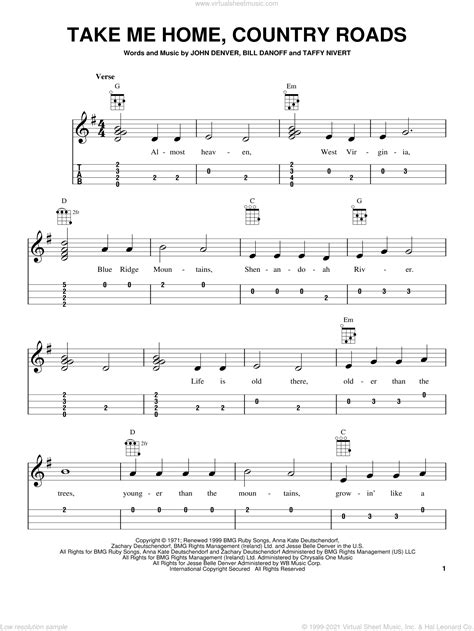 Printable Easy Ukulele Songs