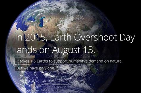 August 13th Earth Overshoot Day Lcandpartners Project Management And