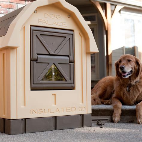 Dog Palace Insulated Dog House Brownwheat Medium 26 50 Lbs Ebay