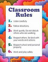 Pictures of School Age Classroom Rules