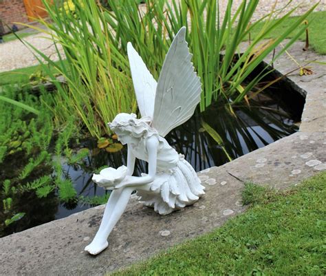 Outdoor Indoor Large Garden Décor Ornament Fairy Sculpture Antique W