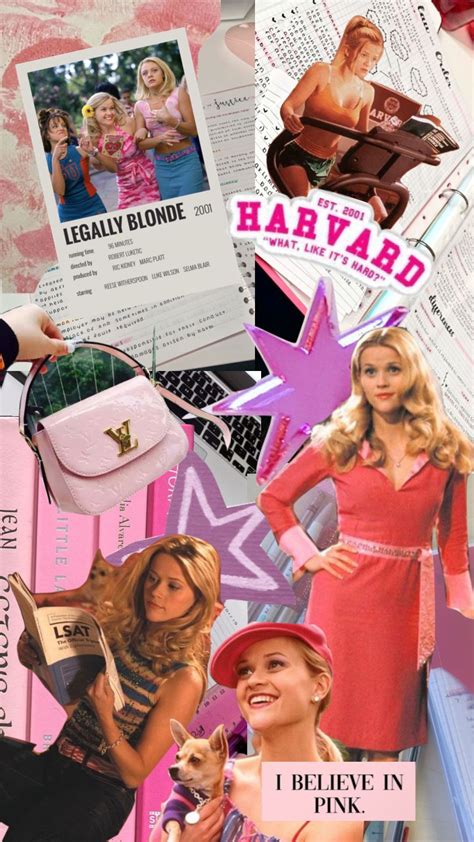 A Little Bit Of Elle Woods👛💋👩‍⚖️🎓 Moodboard Collage Pink Ellewoods Lawschool Legallyblonde