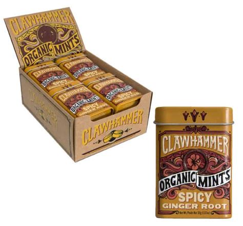 Clawhammer Spicy Ginger Mints 12 Count Pacific Distribution