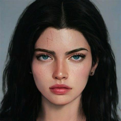Aparência Hp Dr In 2021 Character Portraits Black Hair Green Eyes