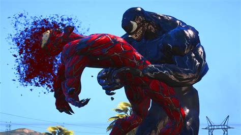 Venom Vs Carnage Epic Battle Grand Theft Auto V Youtube