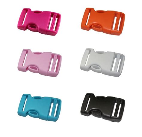 12pcs 1inch25mm6 Kinds Colorcontoured Curved Plastic Slider Clip