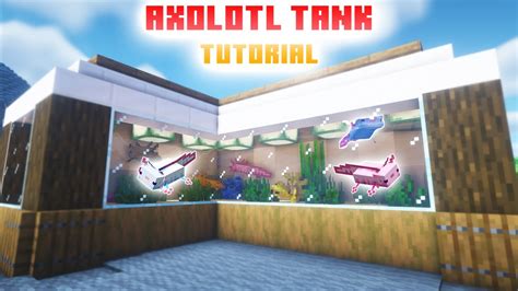 Minecraft Axolotl Aquarium 117 Build Tutorial Youtube
