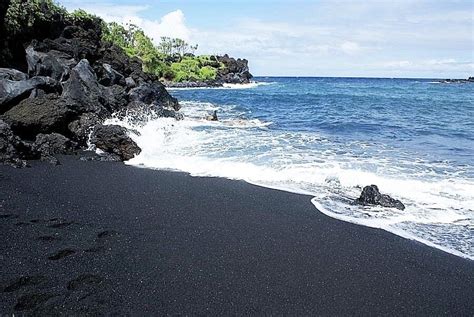 Hi Waiʻanapanapa Black Sand Beach Maui Island Maui County Hawaii
