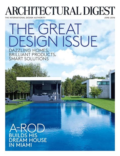 Architectural Digest Back Issue June 2016 Digital Architectural
