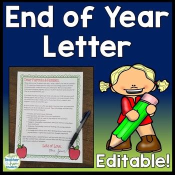 Check spelling or type a new query. EDITABLE End of Year Letter for Parents (Color & Black ...