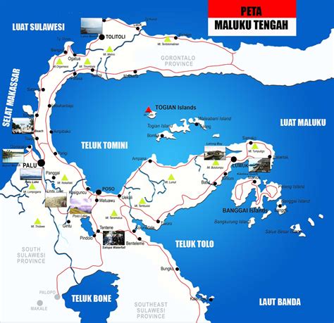 Peta Sulawesi Tengah Lengkap 12 Kabupaten Dan 1 Kota Pinhome