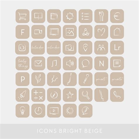181 Beige Icons Apps Aesthetic Grátis Buenaaudaini