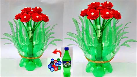 Plastic Bottle Vase Craft Ideadiy New Design Caps Flower Vasewool Se