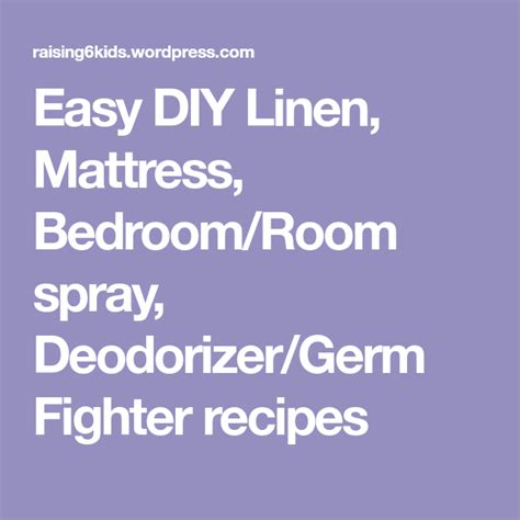 Water, vinegar, tea tree essential oil and lavender essential oil. Easy DIY Linen, Mattress, Bedroom/Room spray, Deodorizer ...