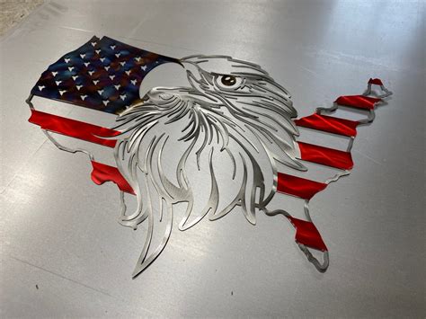United States American Flag Eagle Flag Metal Flag Patriotic Etsy