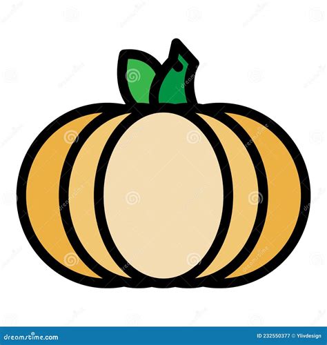 Plant Pumpkin Icon Color Outline Vector Stock Vector Illustration Of