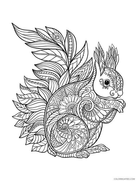Animal Zentangle Coloring Pages Zentangle Squirrel 2 Printable 2020 592