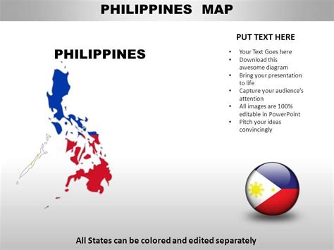 Philippines Country Powerpoint Maps PowerPoint Templates Designs PPT Slide Examples