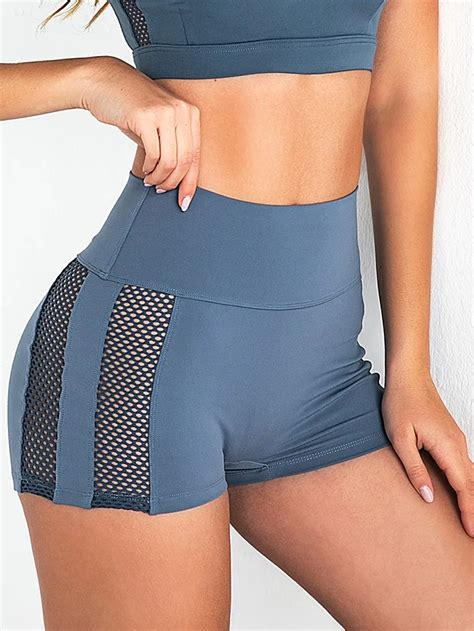 Sexy Gym Shorts With Large Cross Sides Women Sexy High Waist Yoga