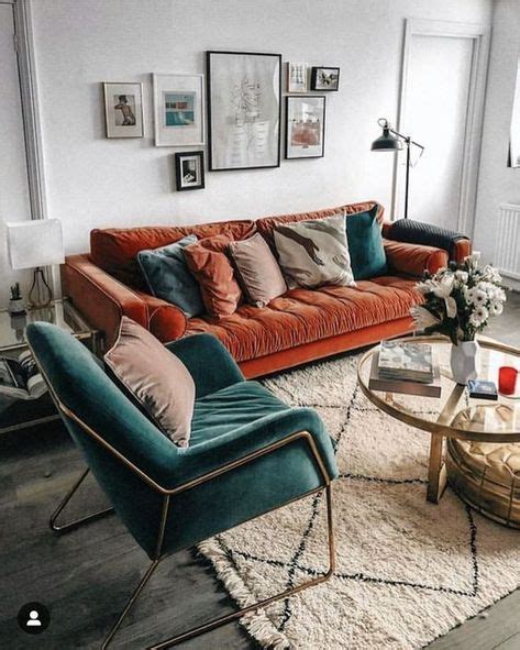 45 Best Burnt Orange Sofa Images In 2020 Orange Sofa Living Room