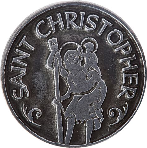 Cathedral Art Saint Christopher Pocket Token 1 Inch Home