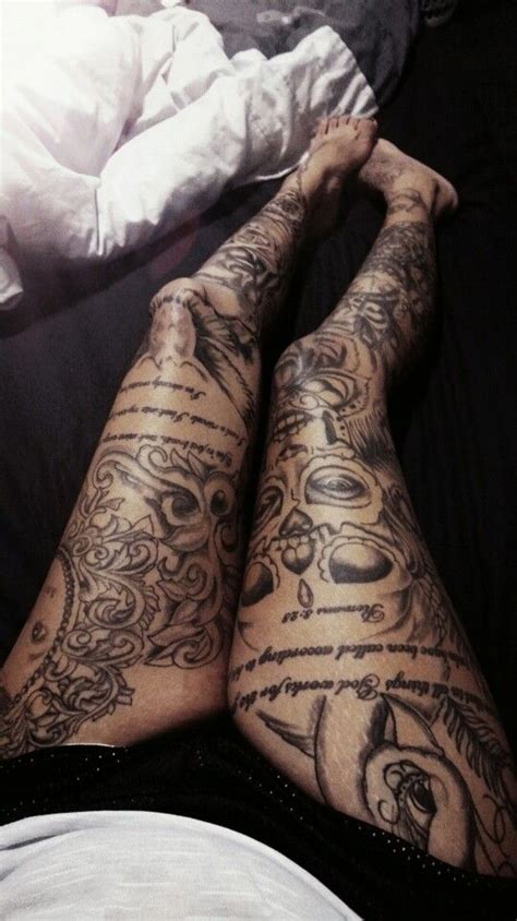 leg tattoos girl tattoos tattooed girls leg sleeves heavily tattoo ideas stockings