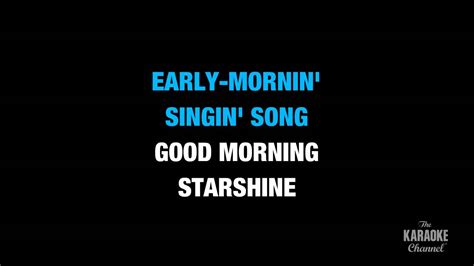 Good Morning Starshine In The Style Of Hair Broadway Version